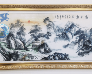 Tranh Núi Phong Thuỷ (100x50 cm)